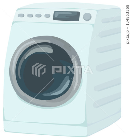 ドラム式洗濯機のイラスト ベクター素材 ドラム式洗濯機のイラスト ベクター素材 134953368