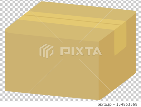 封閉紙箱插圖向量素材 封閉紙箱插圖向量素材 134953369