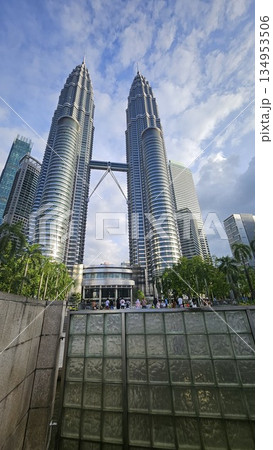 this is famous build in Malaysia named Twin Tower at KLCC this is famous build in Malaysia named Twin Tower at KLCC 134953506