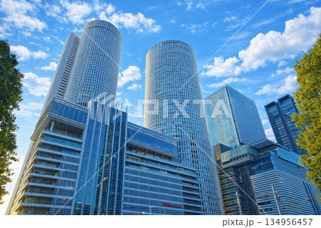 JR名古屋駅　名古屋高島屋　高層ビル群　 134956457