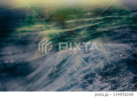 turbulent waves of Pacific ocean turbulent waves of Pacific ocean 134958206