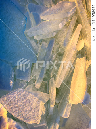 Spring sparkles and shines on melting ice Spring sparkles and shines on melting ice 134958472
