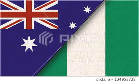 Flags of Australia and Nigeria. Australian - Nigerian relations 134958738