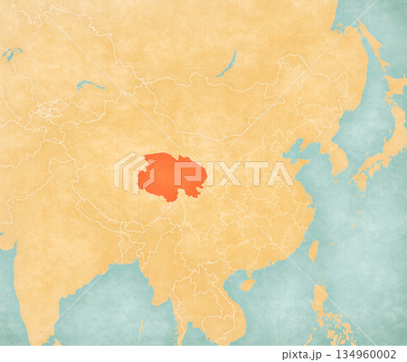 Map of China - Qinghai 134960002