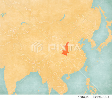 Map of China - Shaanxi 134960003