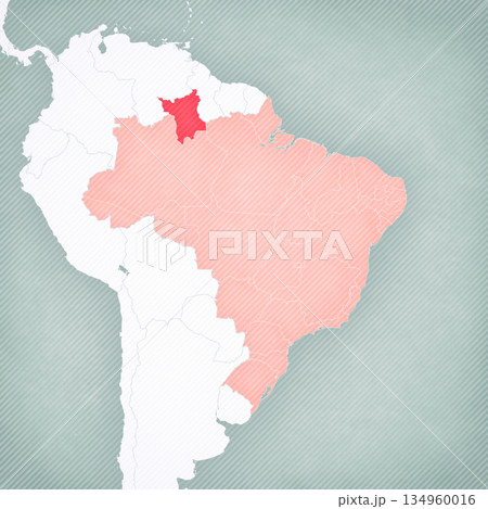 Map of Brazil - Roraima 134960016