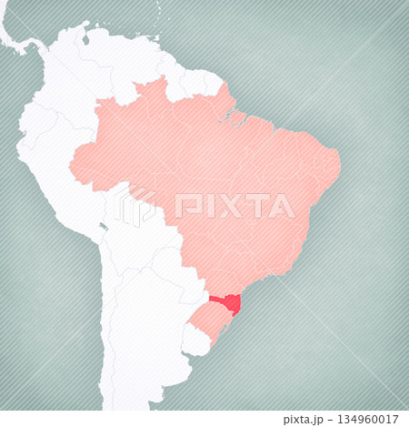 Map of Brazil - Santa Catarina 134960017