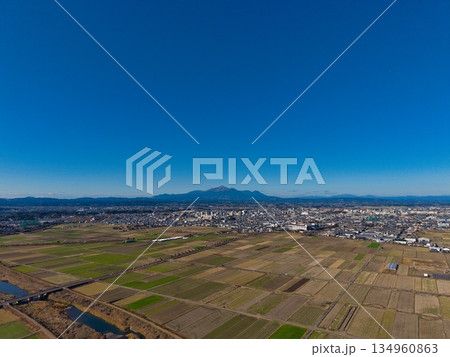 都城市と霧島連山空撮 都城市と霧島連山空撮 134960863