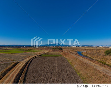 都城市と霧島連山空撮 都城市と霧島連山空撮 134960865