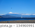 静岡 清水の三保真崎海岸で撮った富士山 静岡 清水の三保真崎海岸で撮った富士山 134960991