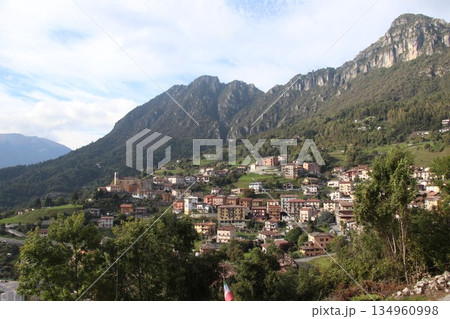 Lodrino village panoramic view in Val Trompia, Brescia, Italy Lodrino village panoramic view in Val Trompia, Brescia, Italy 134960998