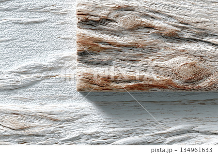 白塗装木材と天然木目の背景素材 白塗装木材と天然木目の背景素材 134961633