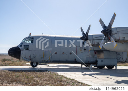 Preserved cockpit and engine nacelles of retired military airlifter Preserved cockpit and engine nacelles of retired military airlifter 134962023