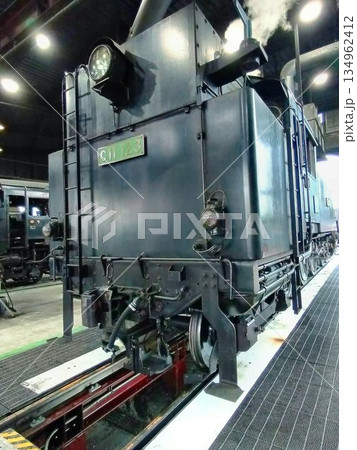 扇形機関庫に居並ぶ… 3両の『SL大樹』【C11蒸気機関車】と『C11123』 134962412