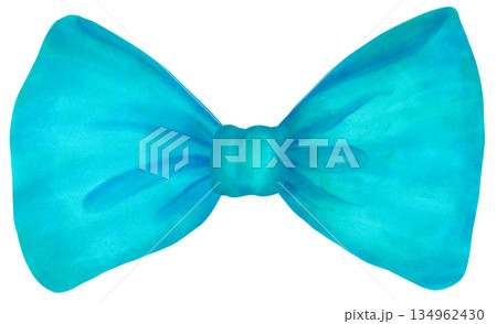 Coquette Elegant Patina blue Bow tie watercolor Vintage Illustration hand painted Coquette Elegant Patina blue Bow tie watercolor Vintage Illustration hand painted 134962430