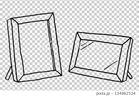 單色簡約線條畫相框 134962524