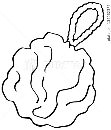 モノクロ シンプルな線画イラスト ボディ用スポンジ モノクロ シンプルな線画イラスト ボディ用スポンジ 134962572