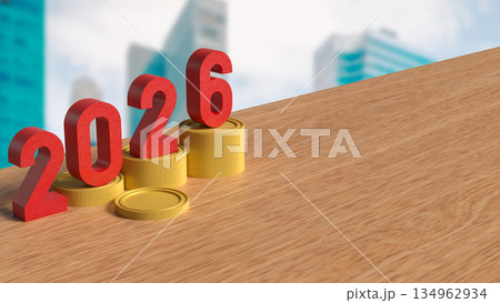 Financial Growth Planning Concept for Year Twenty Twenty Six 3d render. Financial Growth Planning Concept for Year Twenty Twenty Six 3d render. 134962934