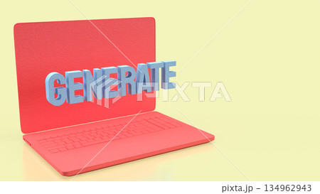 Generative Artificial Intelligence Technology Concept Illustration 3d render. 134962943