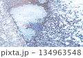 凍った水たまり 134963548