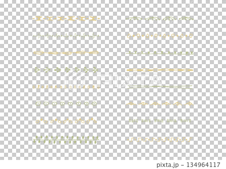 自然簡約的手繪線條套裝 10（彩色） 134964117