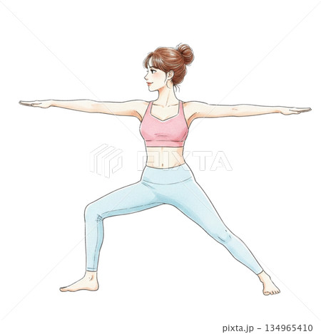 ヨガをする女性 134965410
