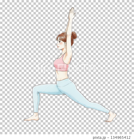 做瑜伽的女人 134965412