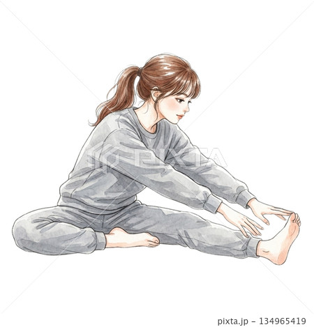 足をマッサージする女性 足をマッサージする女性 134965419