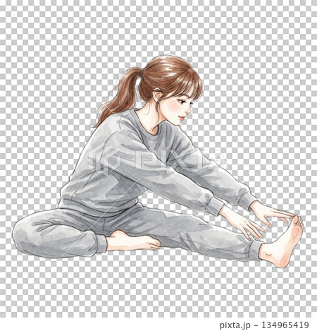 足をマッサージする女性 足をマッサージする女性 134965419