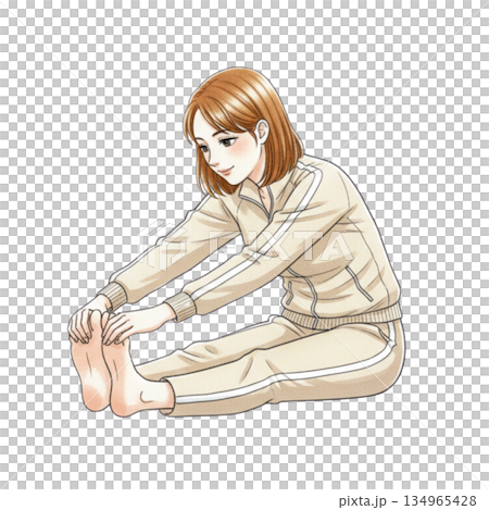 按摩腳的女性 按摩腳的女性 134965428