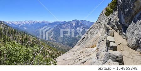 Moro Rock Trail Granite Path and Sierra Nevada Panorama Sequoia National Park Moro Rock Trail Granite Path and Sierra Nevada Panorama Sequoia National Park 134965849