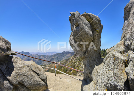 Granite Formations and Mountain Trail on Moro Rock Sequoia National Park California 134965974