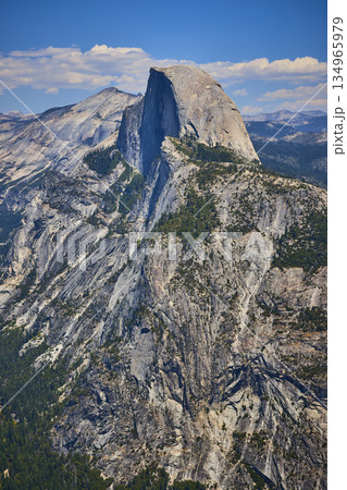Half Dome Granite Peak and Forest from Glacier Point Yosemite National Park 134965979