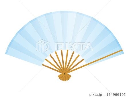 青の扇子のベクターイラスト 134966195