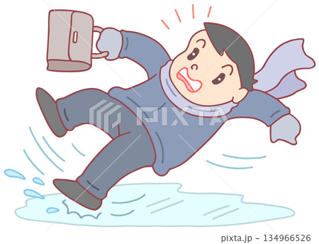 冬の災害・事故 - 路面凍結・転倒・厳寒 134966526