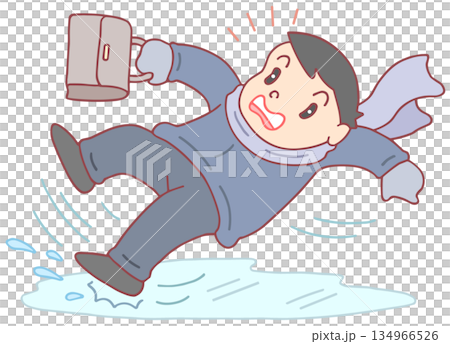 冬の災害・事故 - 路面凍結・転倒・厳寒 134966526