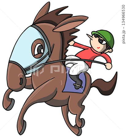 動物・人物 - 競馬・競走馬・騎手（影あり） 134966530