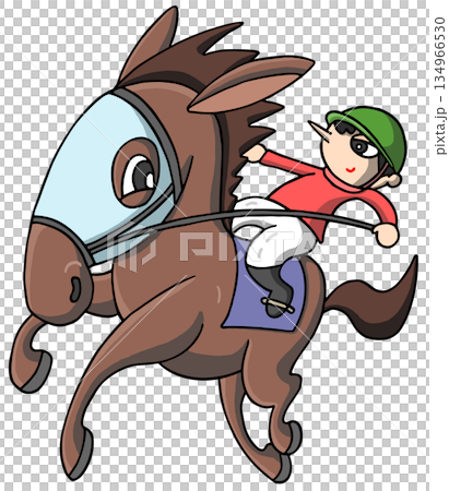 動物・人物 - 競馬・競走馬・騎手（影あり） 134966530