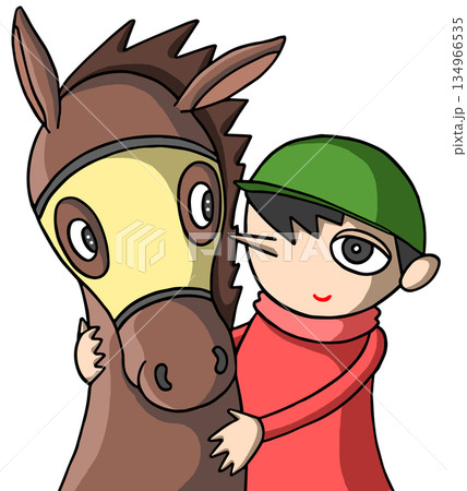動物・人物 - 競馬・競走馬・騎手（影あり） 134966535