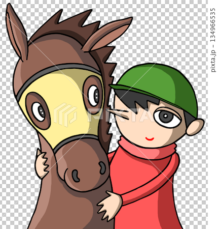 動物・人物 - 競馬・競走馬・騎手（影あり） 134966535