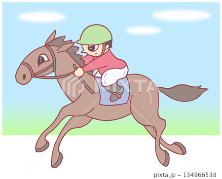 動物・人物 - 競馬・競走馬・騎手 134966538