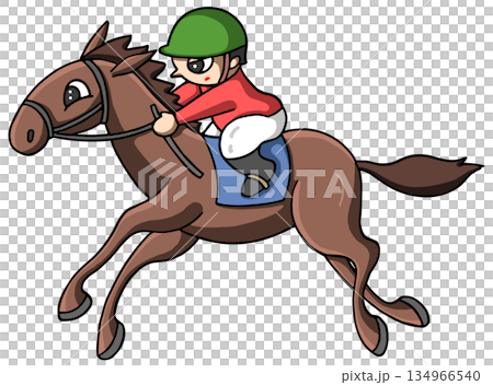 動物・人物 - 競馬・競走馬・騎手（影あり） 134966540