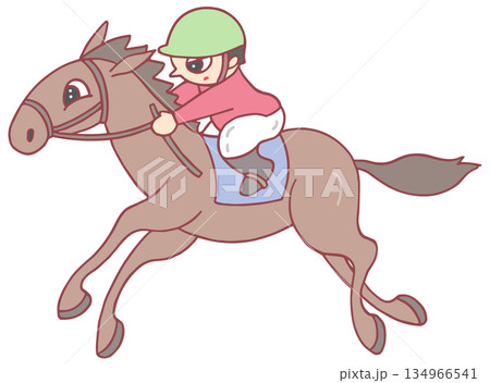 動物・人物 - 競馬・競走馬・騎手 134966541