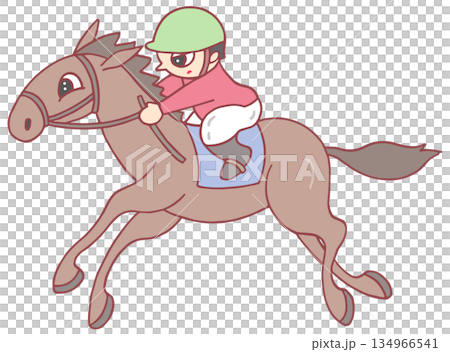 動物・人物 - 競馬・競走馬・騎手 134966541