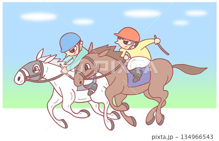 動物・人物 - 競馬・競走馬・騎手 134966543