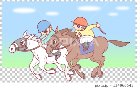 動物・人物 - 競馬・競走馬・騎手 134966543