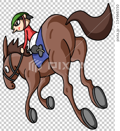 動物・人物 - 競馬・競走馬・騎手(影あり) 動物・人物 - 競馬・競走馬・騎手(影あり) 134966550