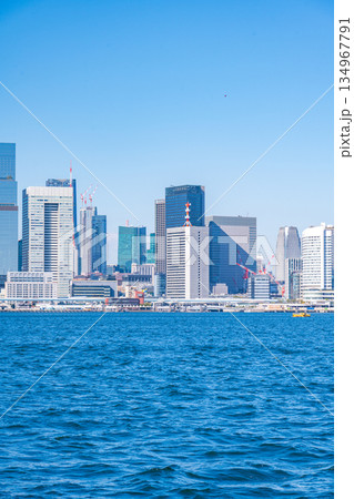 TOKYO, JAPAN - 29, JAN. 2025 : cityscape of Tokyo tower and buildings at daytime in Tokyo bay, Japan TOKYO, JAPAN - 29, JAN. 2025 : cityscape of Tokyo tower and buildings at daytime in Tokyo bay, Japan 134967791