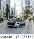 交差点を通過するロボタクシー 交差点を通過するロボタクシー 134968132