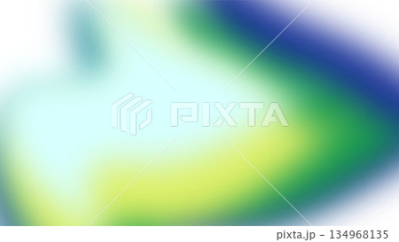 青と緑の抽象的なオーロラのグラデーション背景 134968135